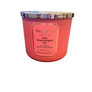 Iced Dragonfruit Tea White Barn Bath & Body Works Three Wick Candle NEW 14.5 Oz
